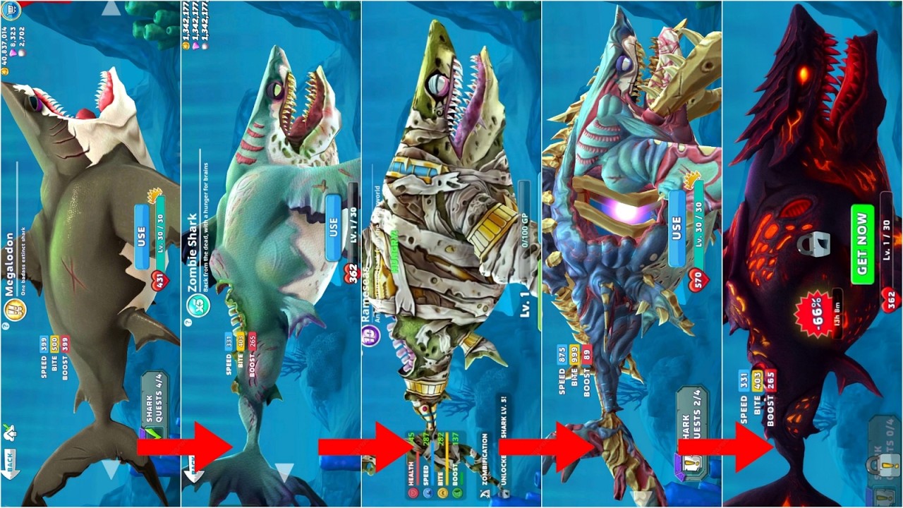 EVOLUTION OF ZOMBIE SHARK (2016-2026) | Hungry Shark World