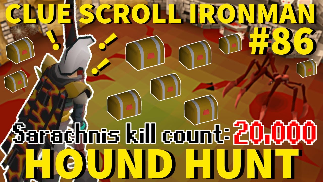 I've Killed Sarachnis 20,000 Times for Clues! (100 Masters) - Clue Scroll Ironman #86 (Hound Hunt)