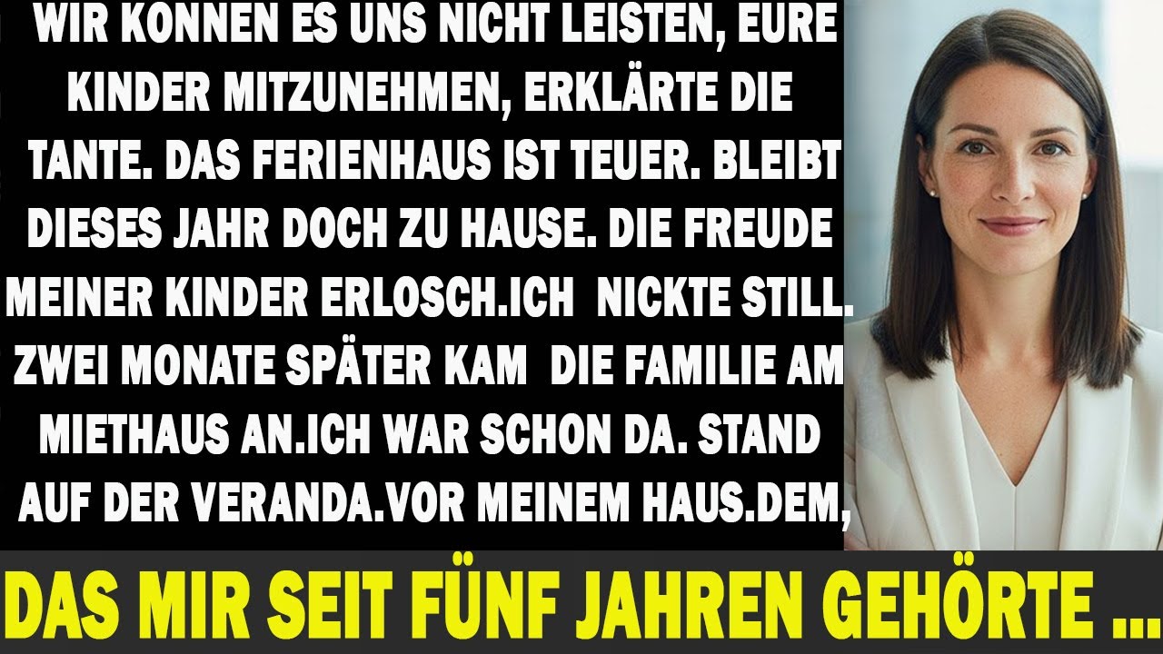 Tante schloss meine Kids aus „zu teuer“ – dann sah sie das Strandhaus