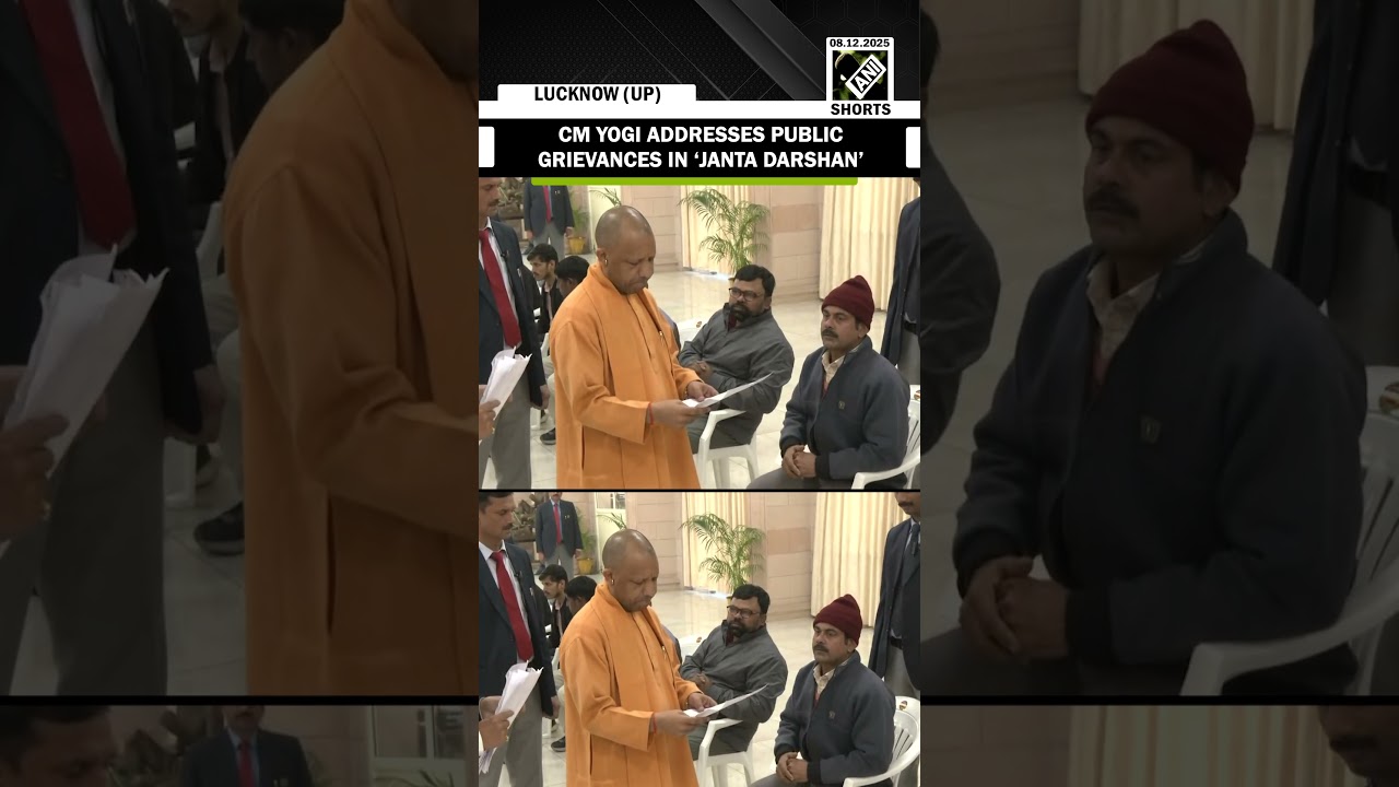 UP Chief Minister Yogi Adityanath addresses public grievances during 'Janta Darshan' in Lucknow