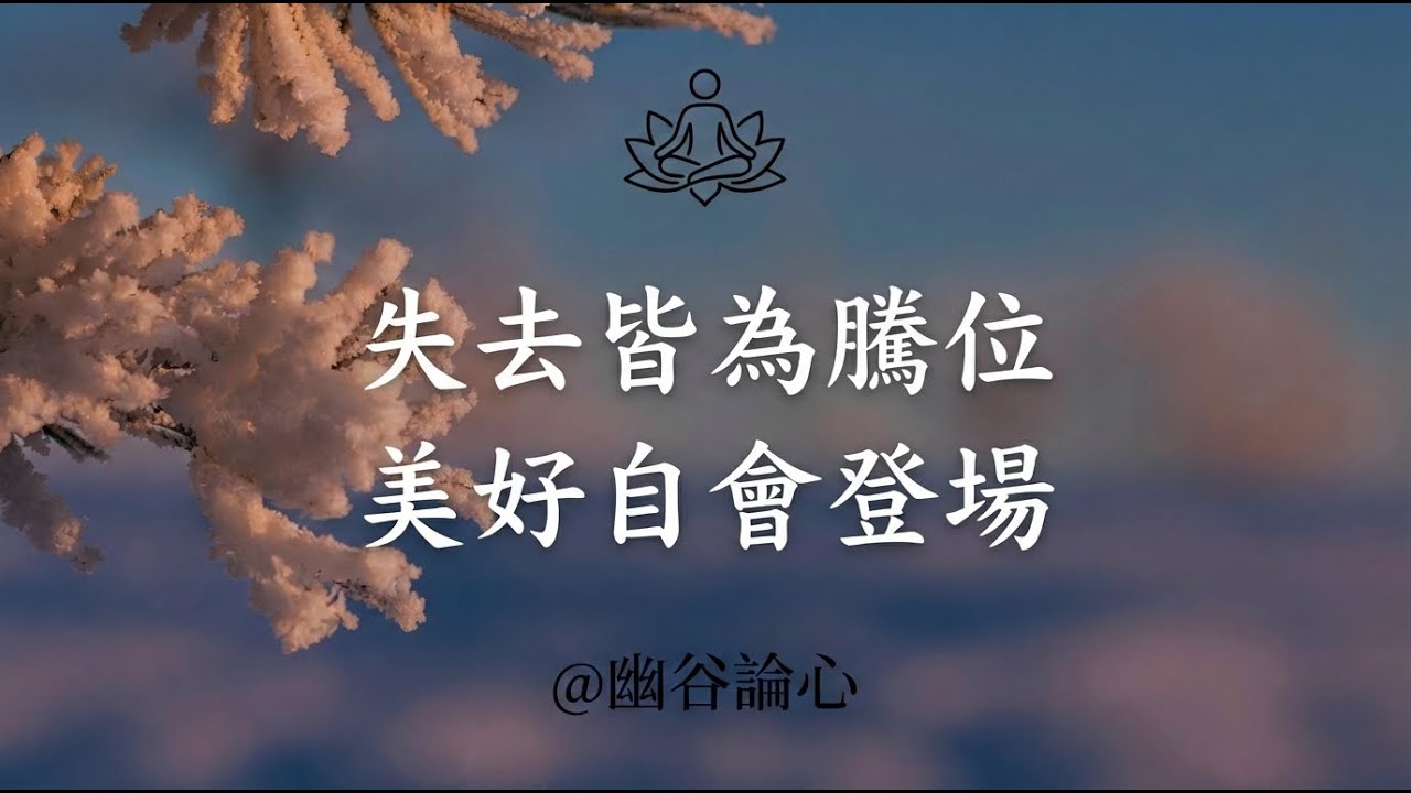 你在失去的絕望裡自我攻擊，卻不知這空出來的位置，正等著真正的美好登場。#佛學 #佛 #心理 #社交