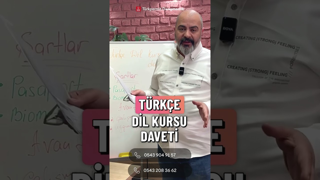 T&Uuml;RK&Ccedil;E DİL KURSU DAVETİYESİ !!