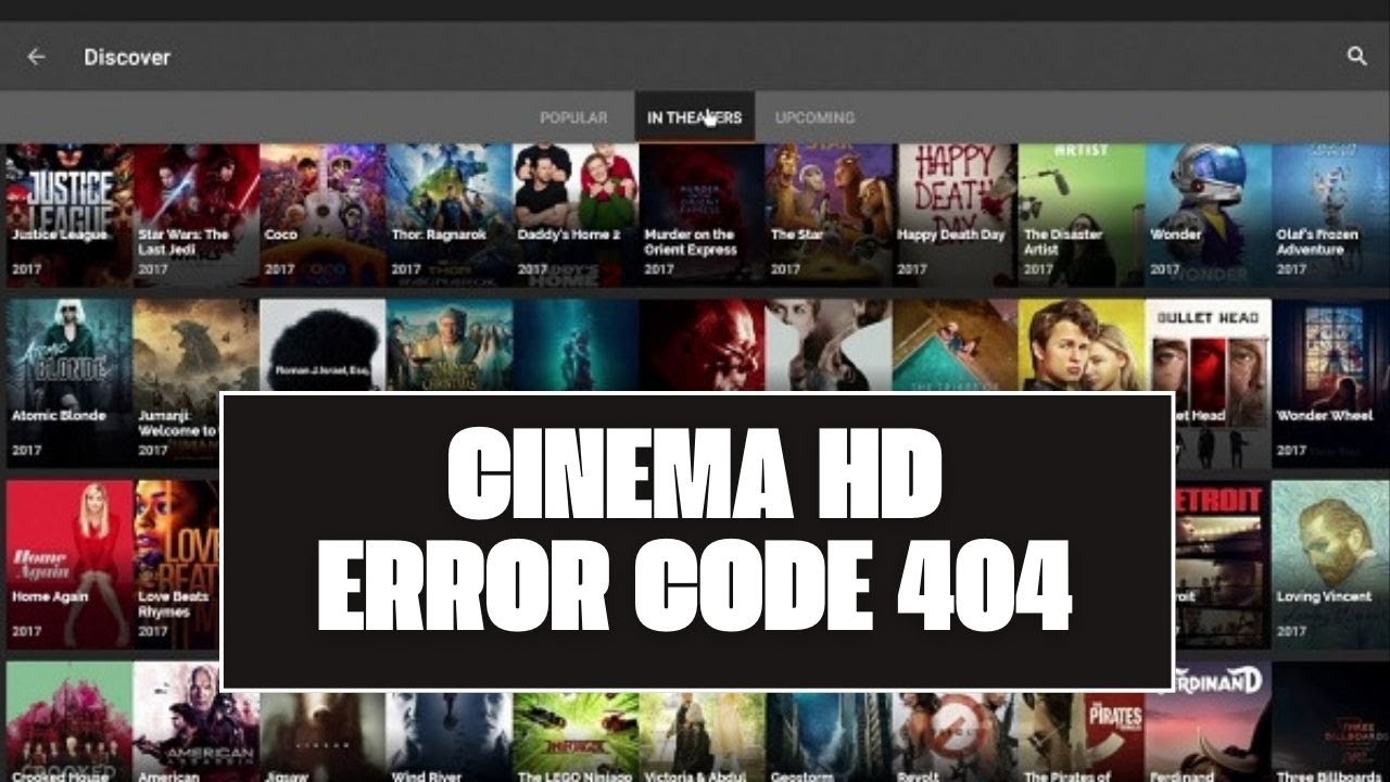 Как устранить ошибку Cinema HD с кодом 404?