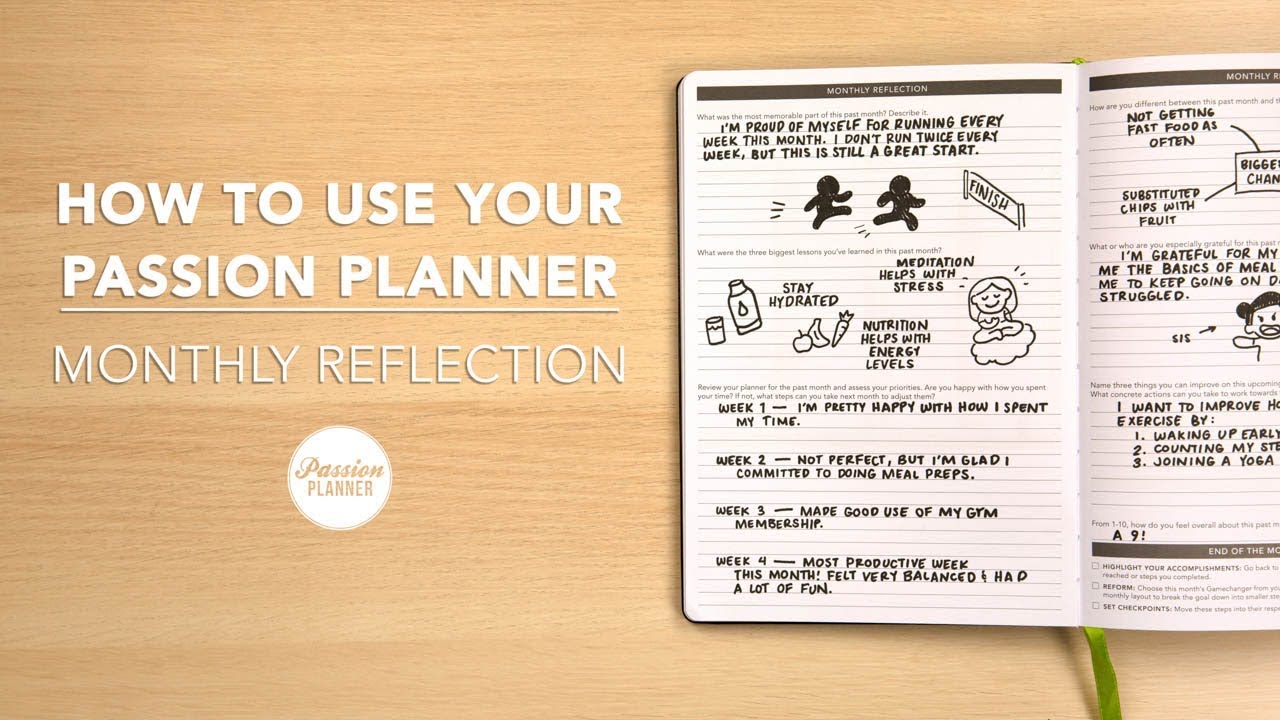 How To Use Your Passion Planner: Monthly Reflection
