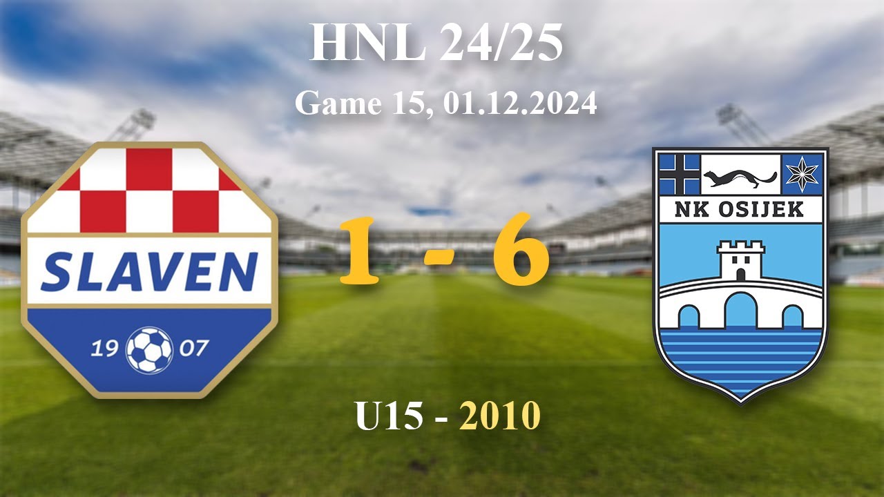 15. 2010 U15  Slaven Belupo 1-6 Osijek, HNL 24/25, 01.12.2024 #croatiafootball #hnl
