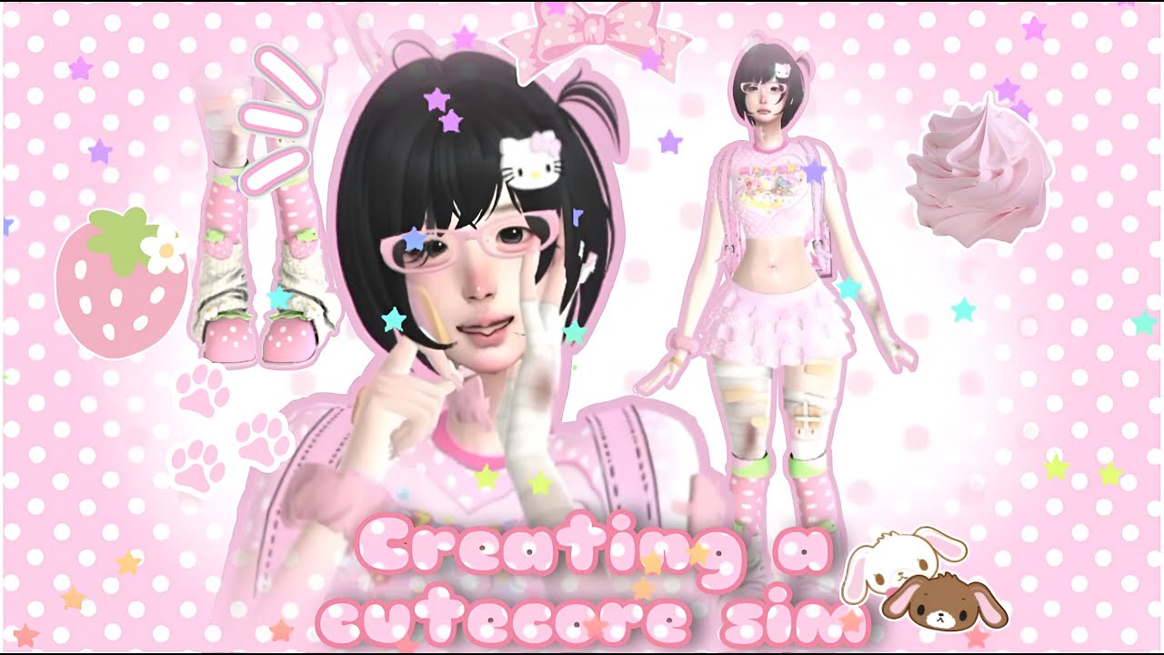 (˶ˆᗜˆ˵) creat a cutecore sim!!!,,!,! ♡ + sim dump