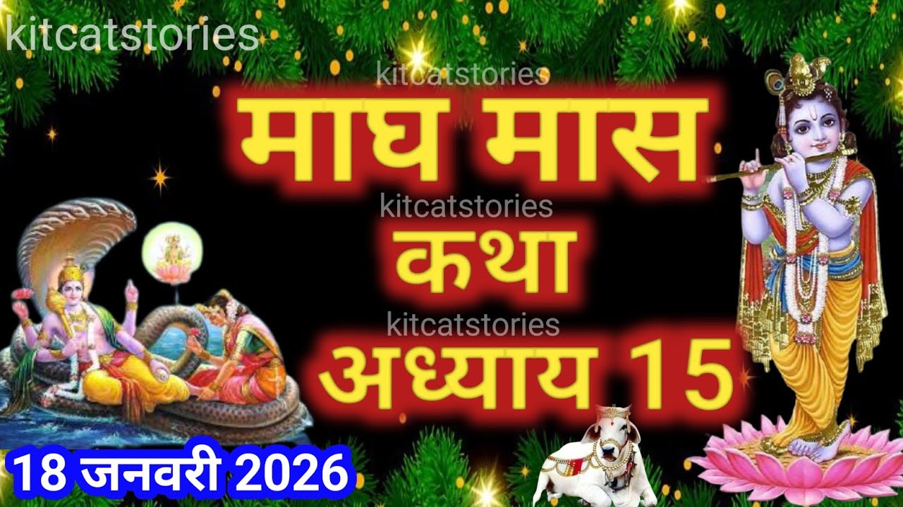 माघ मास कथा - अध्याय 15|| Magh Maas Ki Katha Day15 || kartik mahatmya adhyay 15