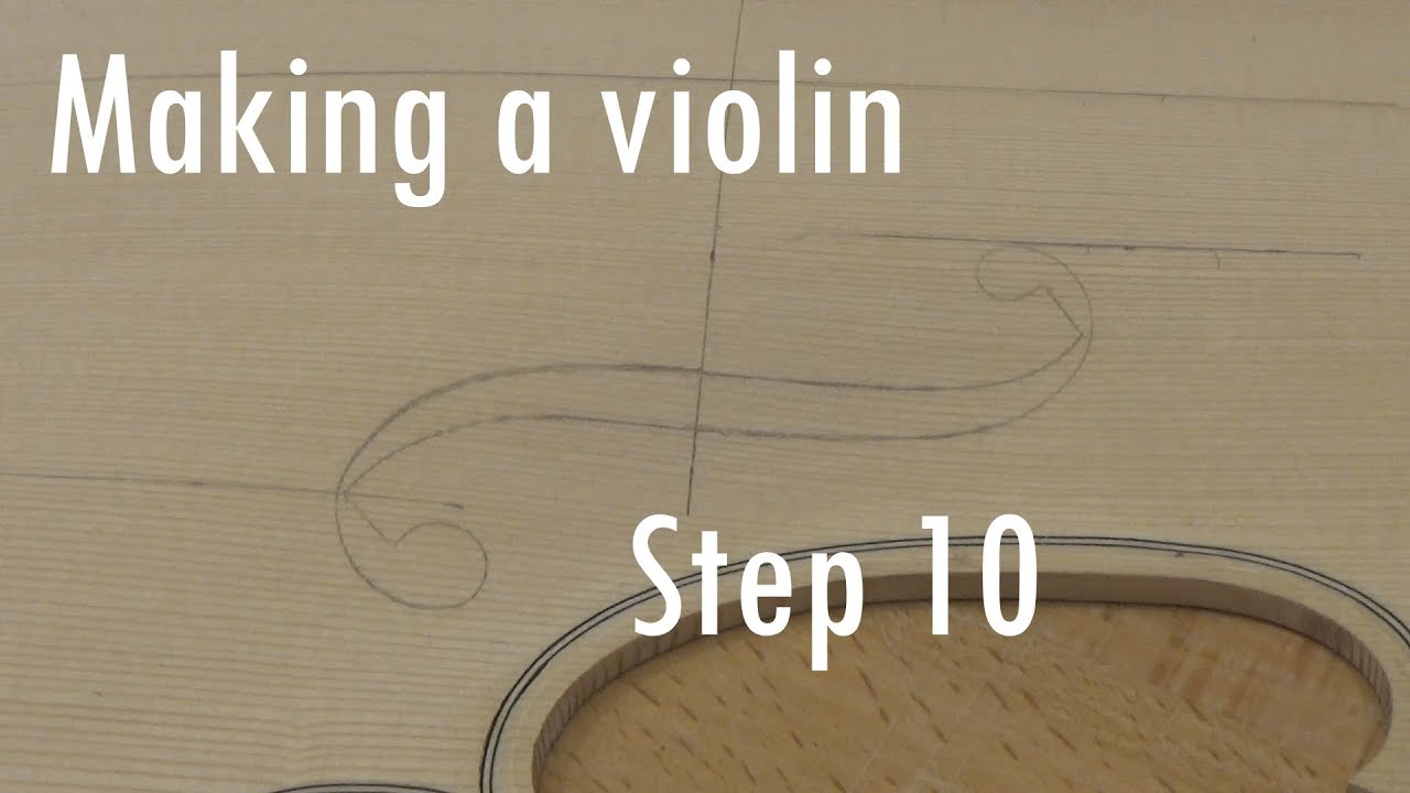 Making a violin - step 10 - the F-holes