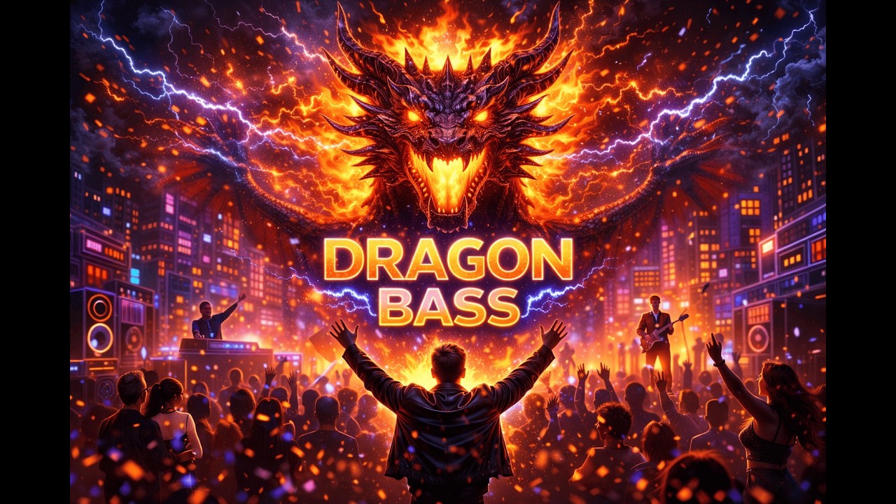 DRAGON BASS 🐉🔥 Epic EDM Festival Anthem | Sing Along Lyrics Video | Massive Bass Drop