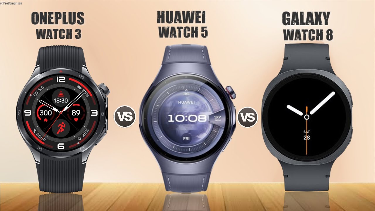 OnePlus Watch 3 vs Huawei Watch 5 vs Galaxy Watch 8 || Full Comparison