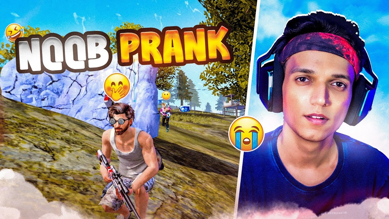 Noob Prank In Random BR Game ! A Cute Girl Came 🤯💥 - Garena Free Fire
