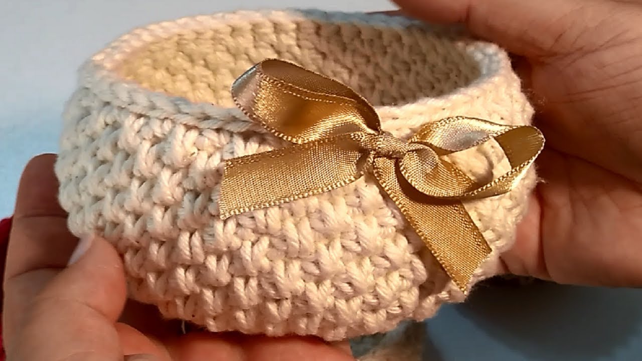Cesta de crochê - Crochetando com Claudia Stolf