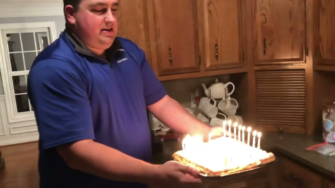 Crystal’s Birthday Cake lighting by Seth and Singing Jan 2020