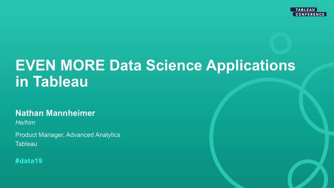 Even More Data Science Applications in Tableau