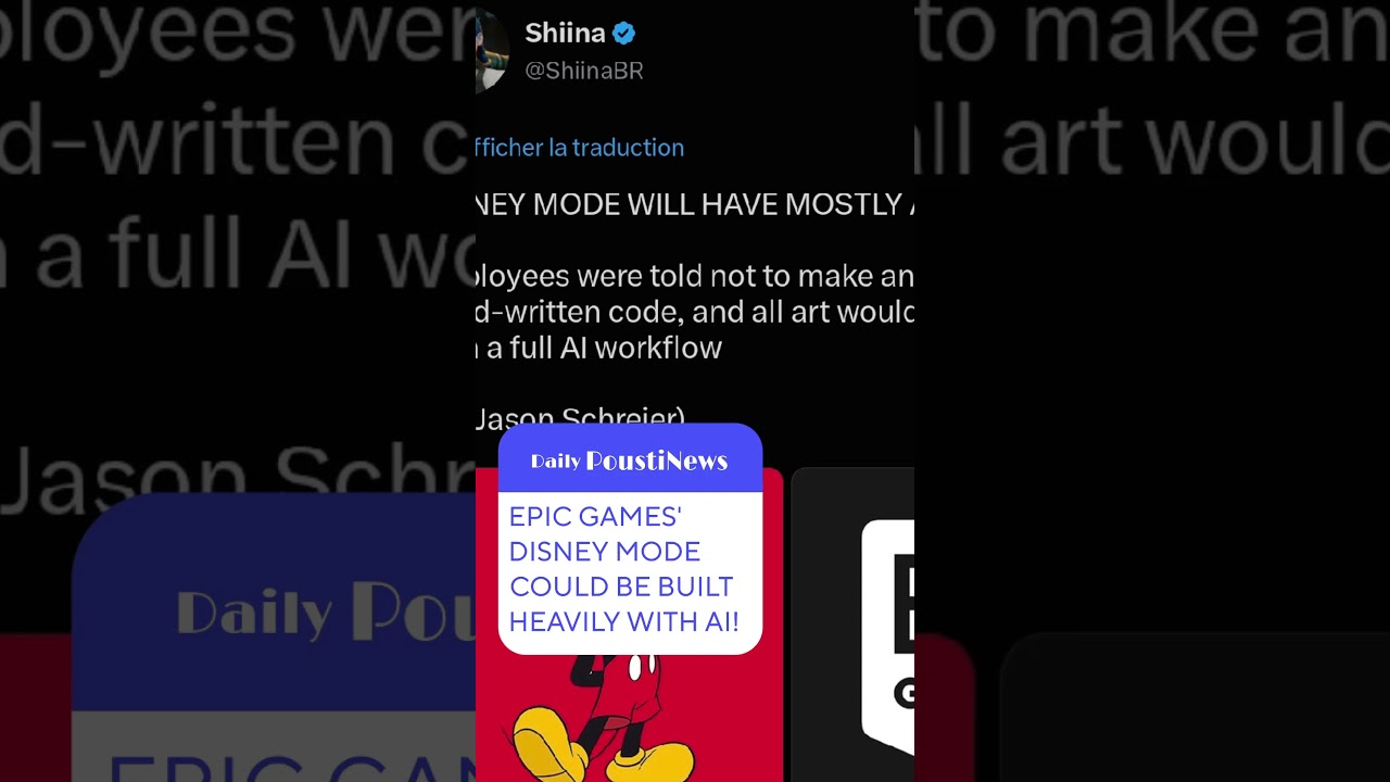 EPIC GAMES' DISNEY MODE COULD BE BUILT HEAVILY WITH AI! 🤖🏰 #fortnite #news