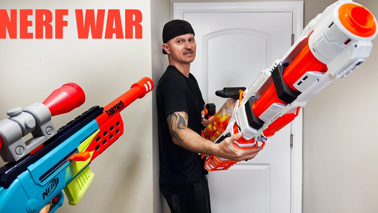 NERF WAR: Kid vs Dad SHOWDOWN 3