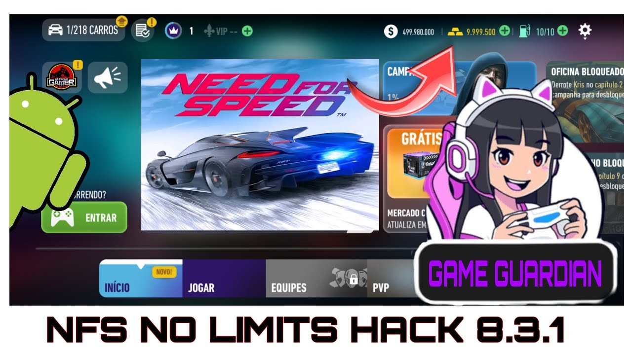 Need For Speed No Limits Gameguardian 8.3.1 Gold Cach Hack Android no root