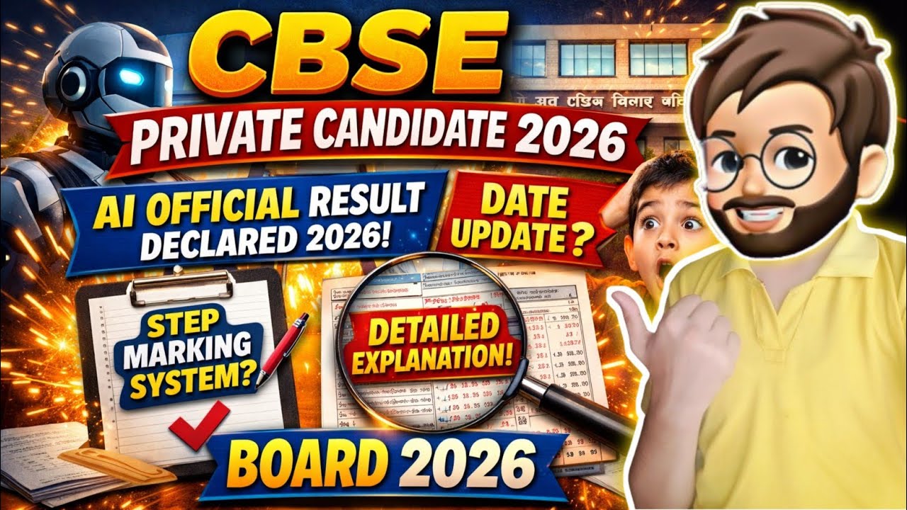 CBSE Private Candidate 2026 🚀| AI Official Result Declared ✅| Date Update ? | Step Marking ? | 2026