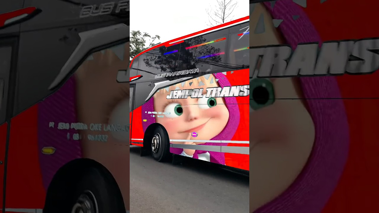 Marsha And The Bear - Bus Mode Transparan - Komnqg Jempol Trans #shorts