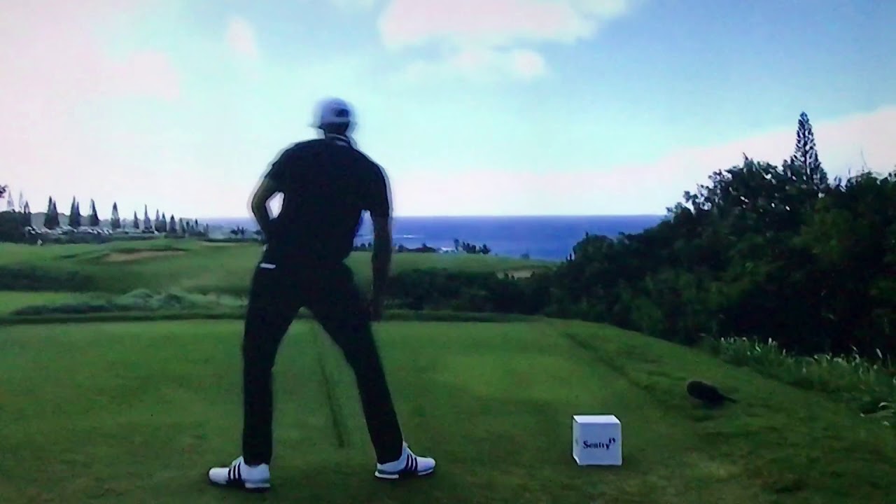 Dustin Johnson almost holing a 433 yard drive at Sentry
