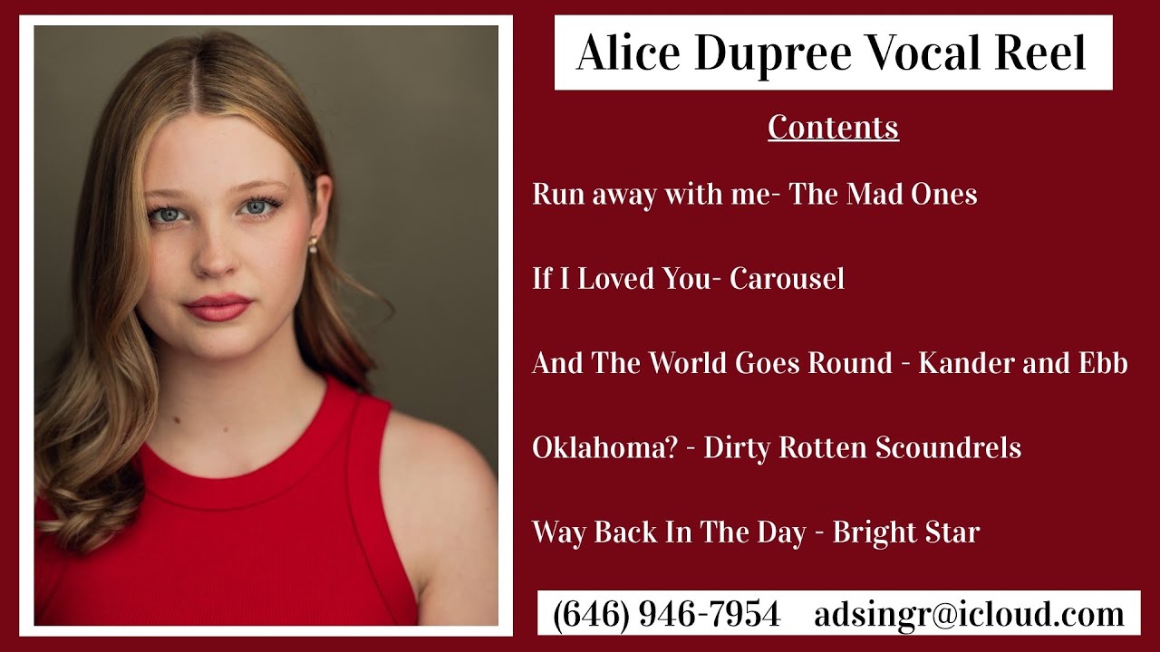 Vocal Reel 2026 - Alice Dupree 
