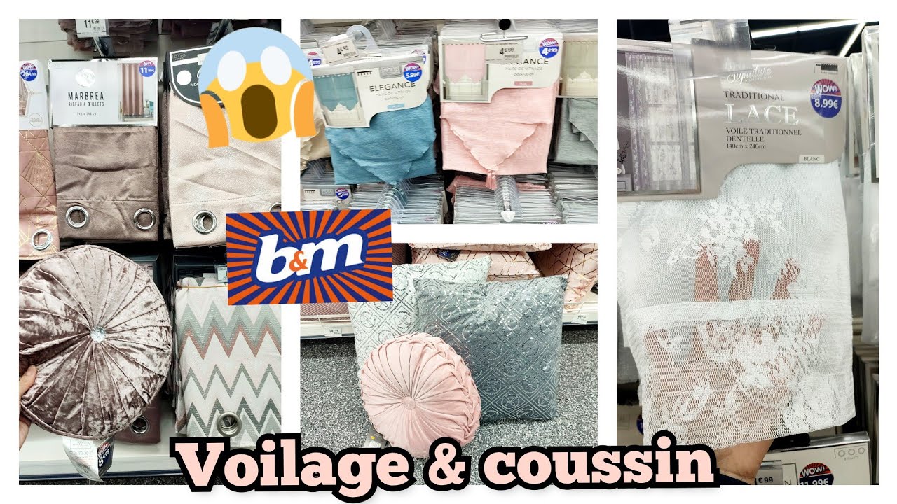 B&M 😱 BABOU RIDEAU , RIDEAU VOILAGE EN COUSSIN , 15 mars 2022