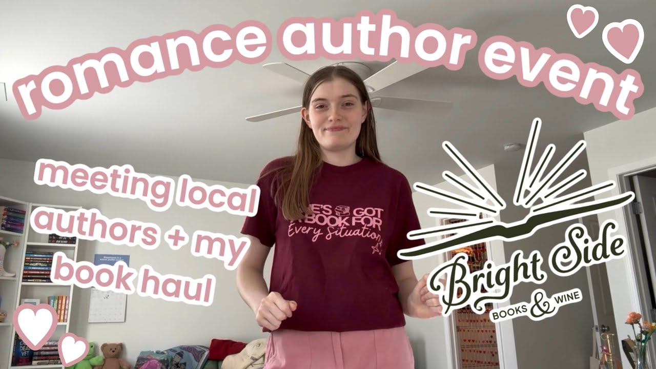 going to a local romance author book event 💞₊˚⊹⋆📚