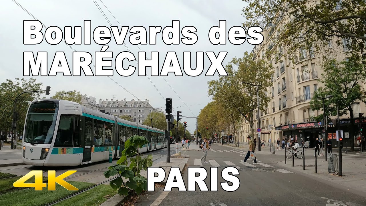 🇫🇷  DRIVE IN PARIS | Boulevards des MARECHAUX | France | 4K
