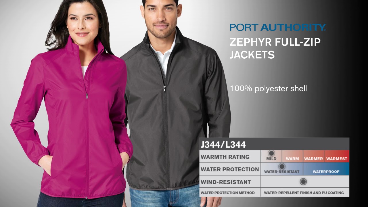Port Authority J344 and L344 Zephyr Full-Zip Jacket - Buy at ApparelnBags.com