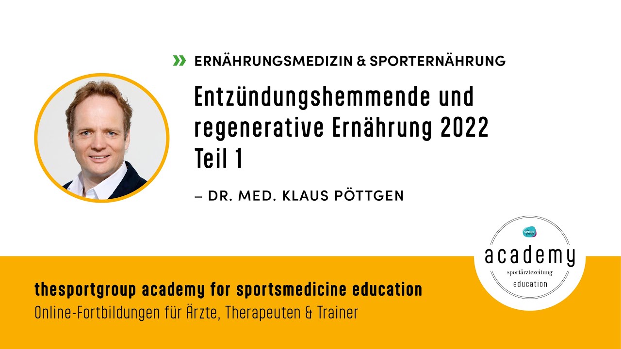 Entzündungshemmende und regenerative Ernährung 2022 Teil 1