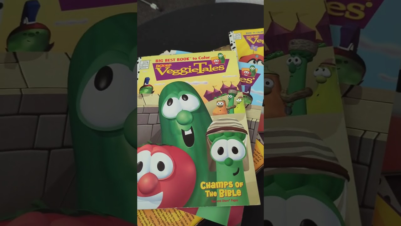 Thrift finds: Veggietales Books and stuff unboxing