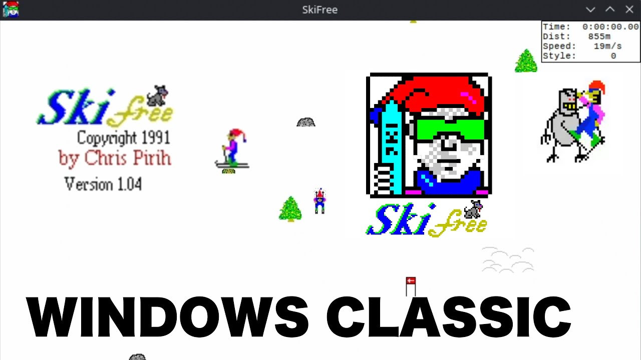 SkiFree: The Chillest Game with the Scariest Yeti Ending #skiing #RetroGaming #PCGaming #gaming