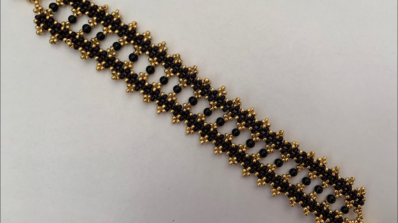 Black Pearl Beaded Bracelet 💎 #beadedbracelet