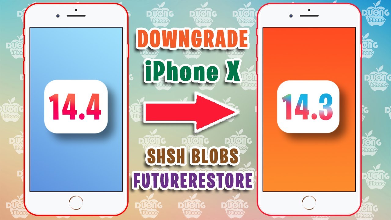 Hạ iOS 14.4 về iOS đ&atilde; kh&oacute;a sign bằng Futurerestore c&oacute; SHSH Blobs