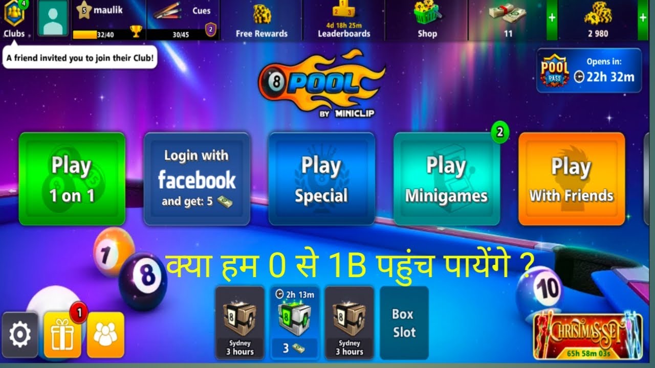 ROAD TO 0 TO 100K || 1st Game Play || 8 ball pool