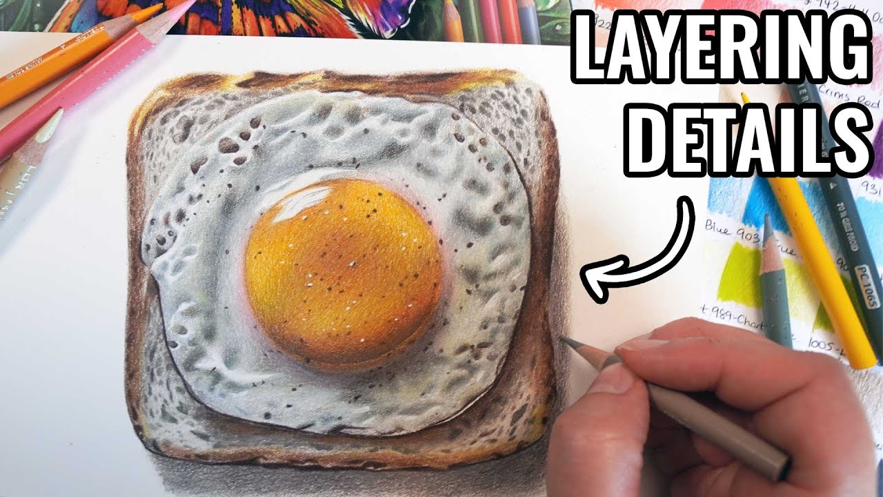 How To LAYER To Add TEXTURE To Colored Pencil Drawings