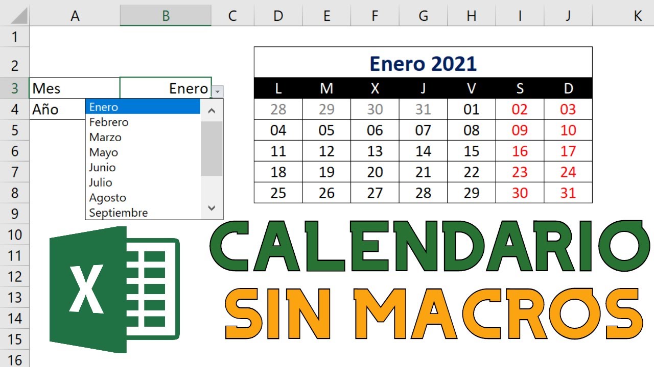 📅 C&oacute;mo HACER / INSERTAR un CALENDARIO PERPETUO y DINAMICO en EXCEL 👉 SIN MACROS [ 2023 ]
