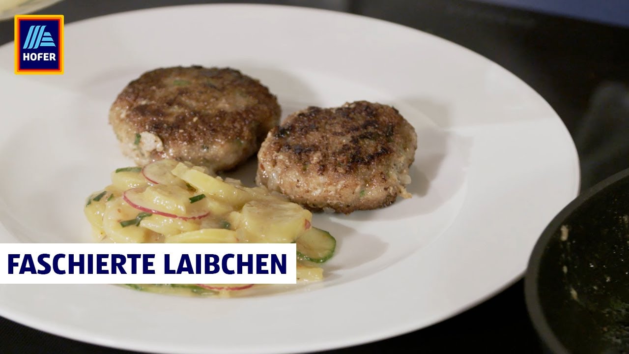 Faschierte Laibchen | Tolles Rezept mit Kartoffelsalat