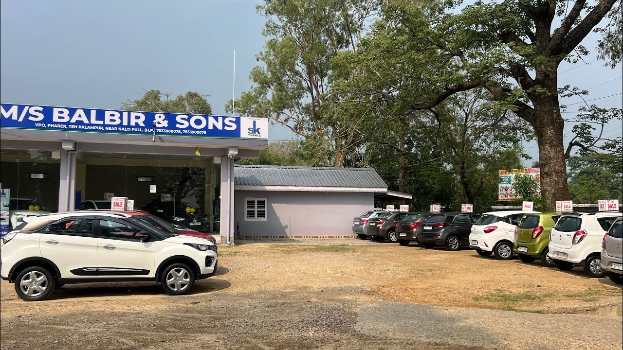 हिमाचल का सबसे बड़ा कार बाज़ार used cars pharer Palampur to kangra road ( Balbir & sons)