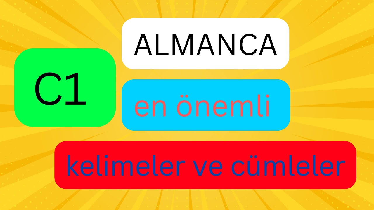 Almanca c1 kelime  listesi 