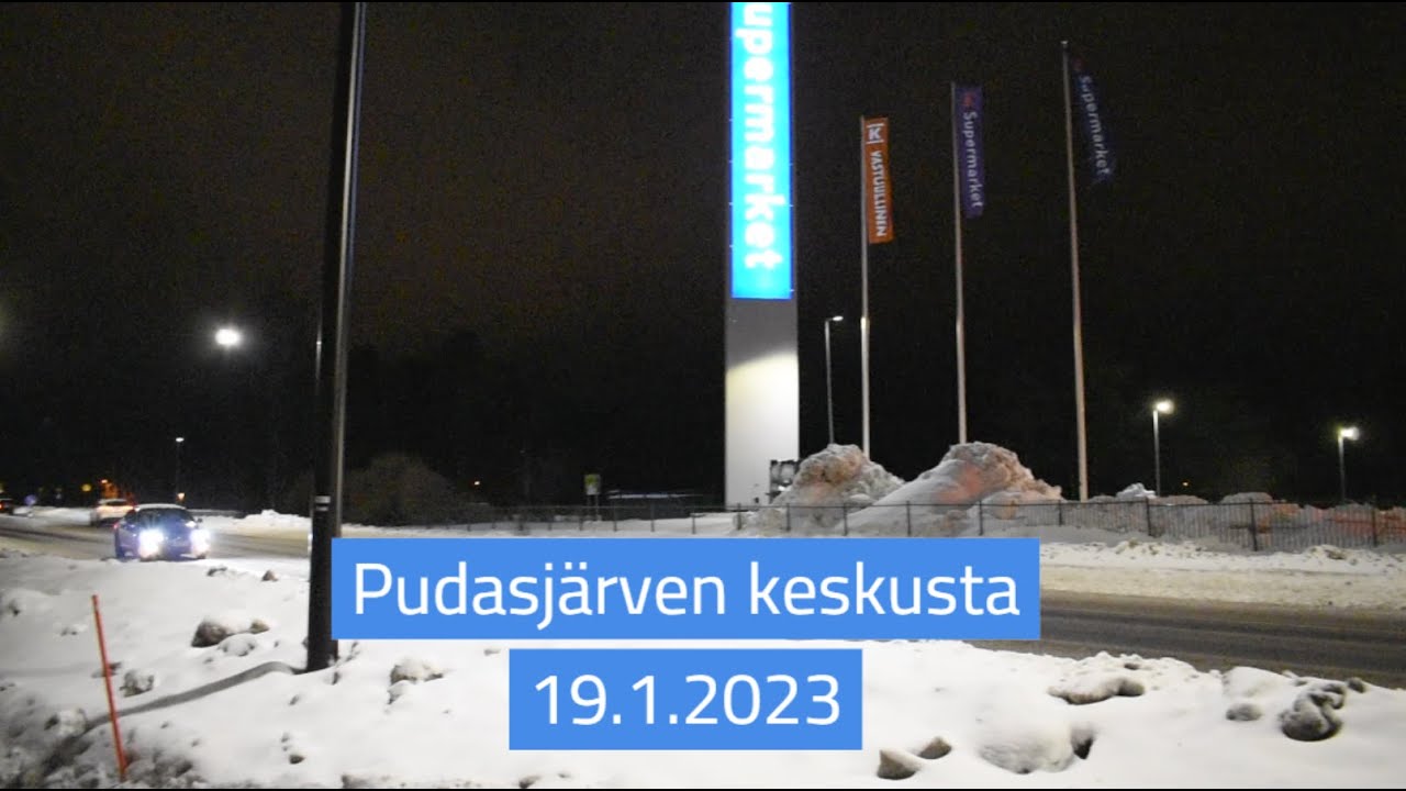 Pudasjärven keskusta 19.1.2023