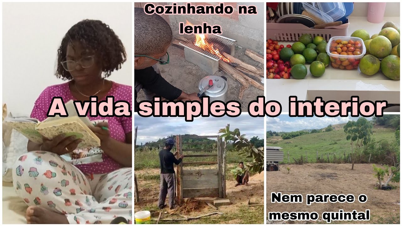 Nem parece o mesmo quintal•Olha o que fez•Cozinhando na lenha e fartura de frutas+composteira