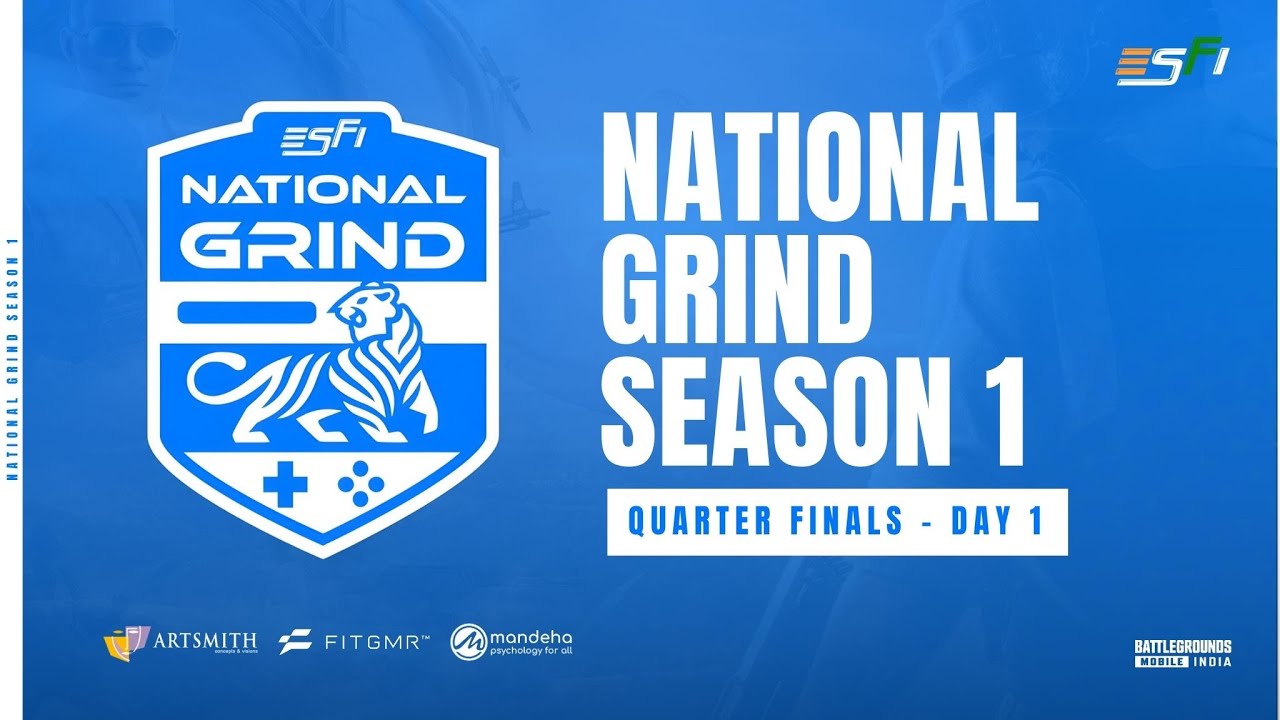 ESFI National Grind BGMI Season 1 | Quarter Finals Day 1 | Live Tournament Stream