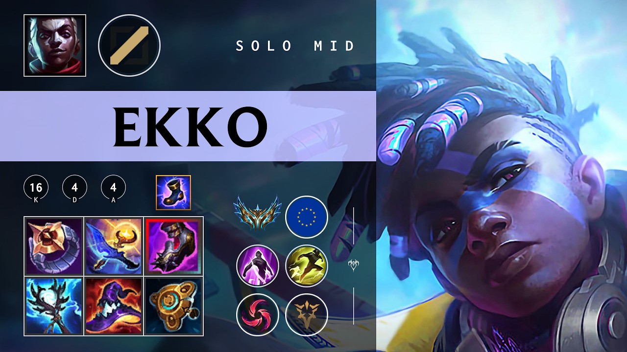 Ekko Mid vs Ahri - EUW Challenger Patch 26.03