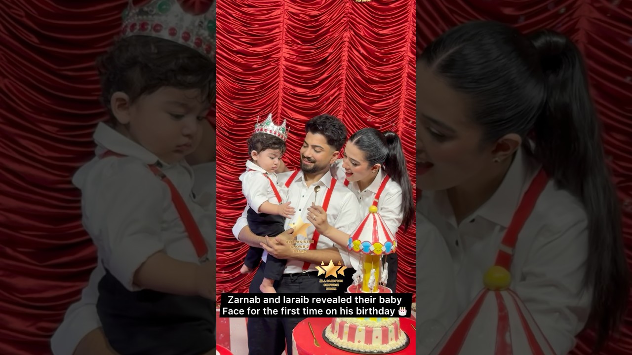 #zarnabfatima and #laraibkhalid revealed their baby Face for the first time on his birthday