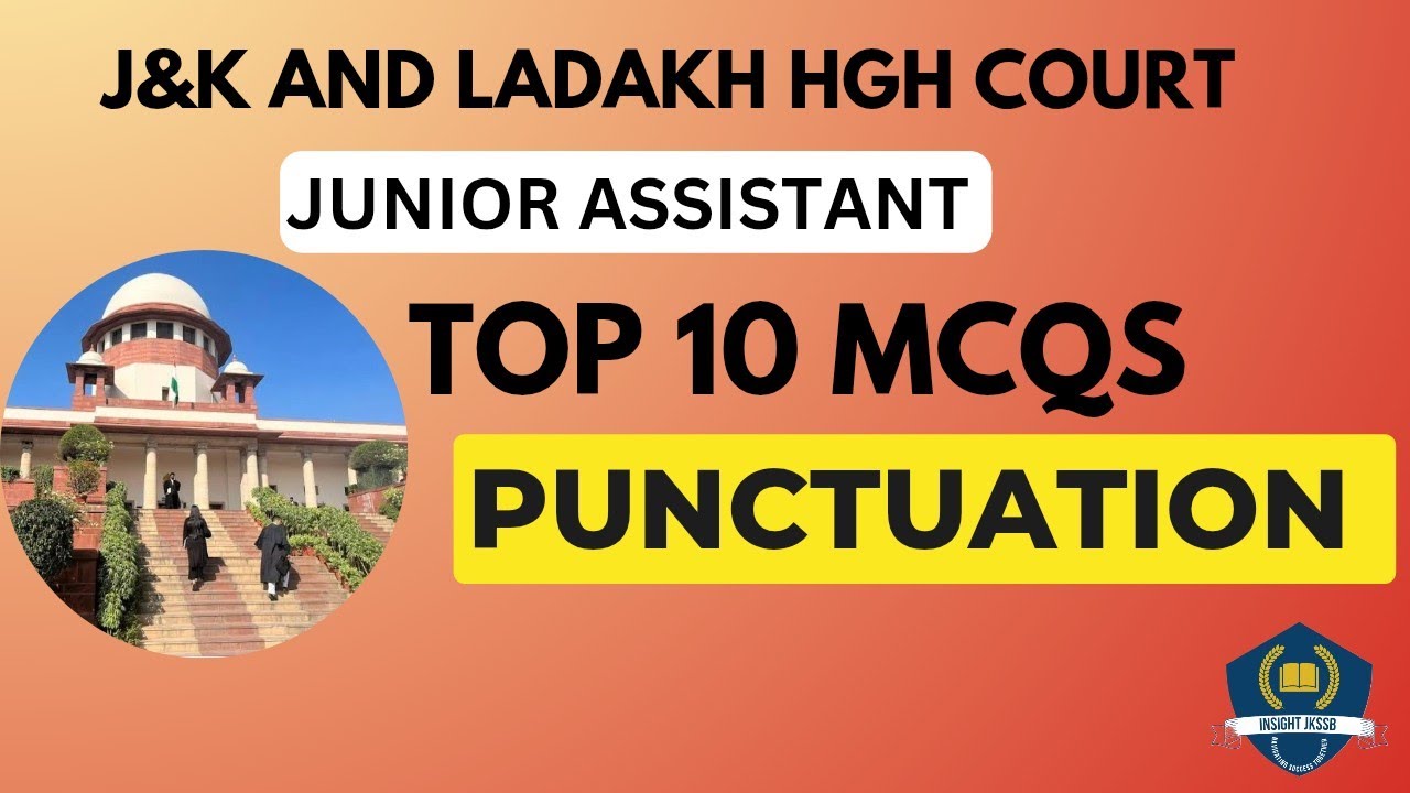 PUNCTUATION| CONCEPT+ MCQS | JKSSB  AND OTHER EXAMS
