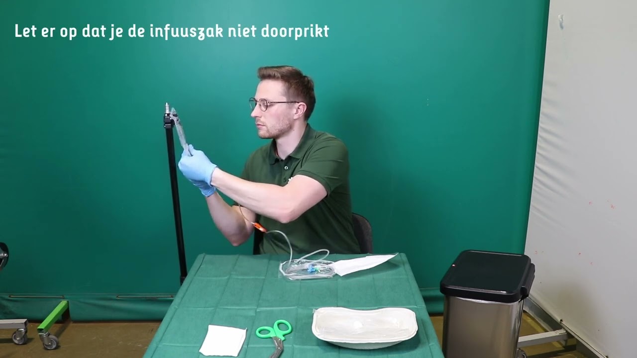Voorbereiden van een infuus