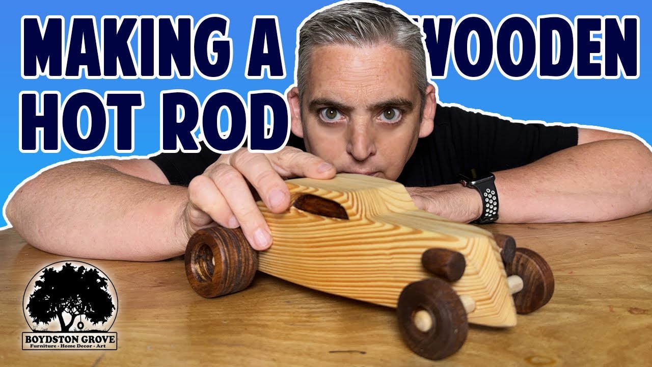 How To Make A Wooden Toy Hot Rod // Woodworking