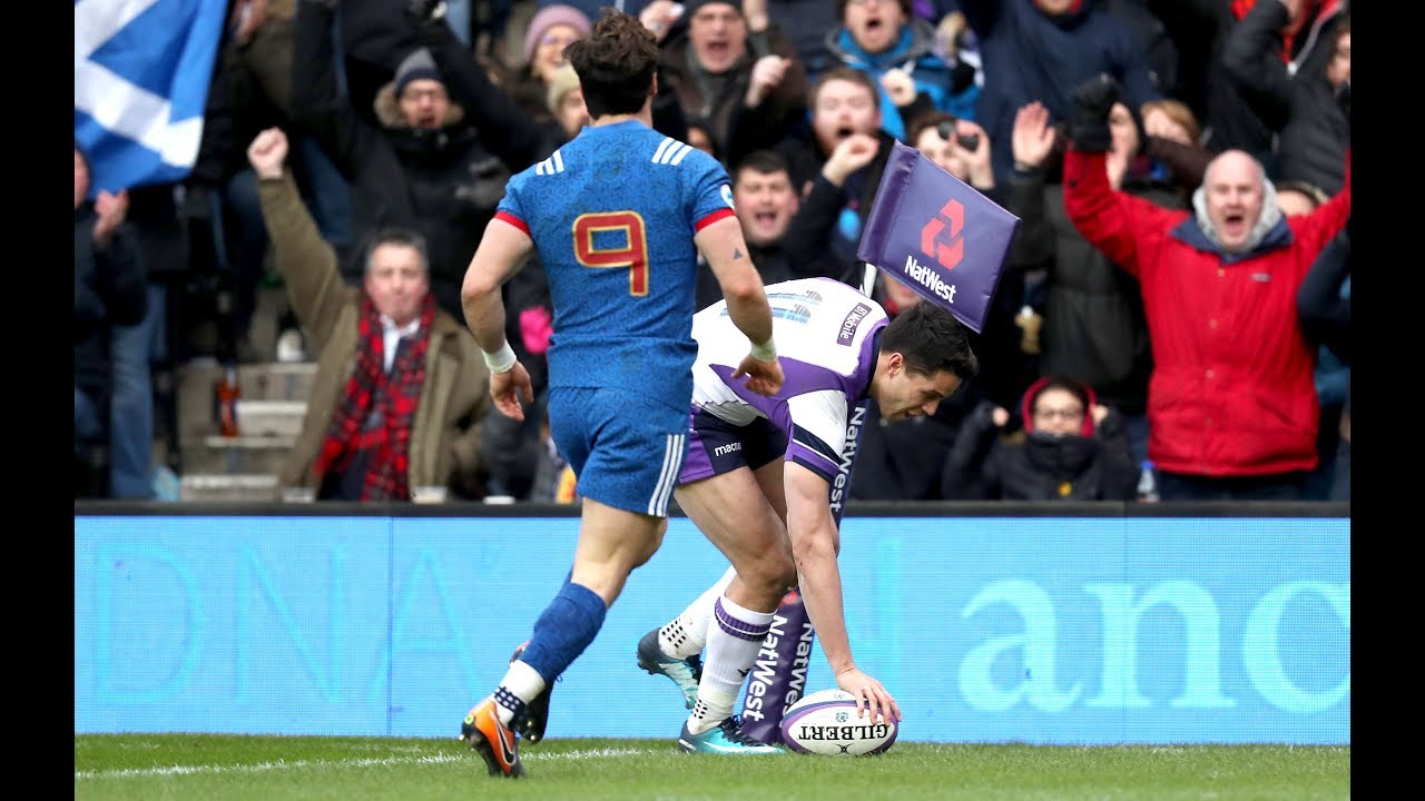 Sean Maitland scores in the corner after great hands! | NatWest 6 Nations