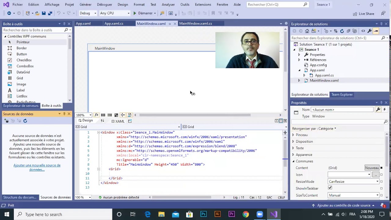WPF (M.V.VM) - C# .net  - Séance 1 - Introduction